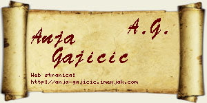Anja Gajičić vizit kartica